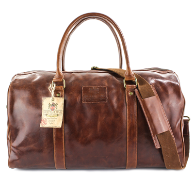 The British Bag Company Leather Holdall - Brown